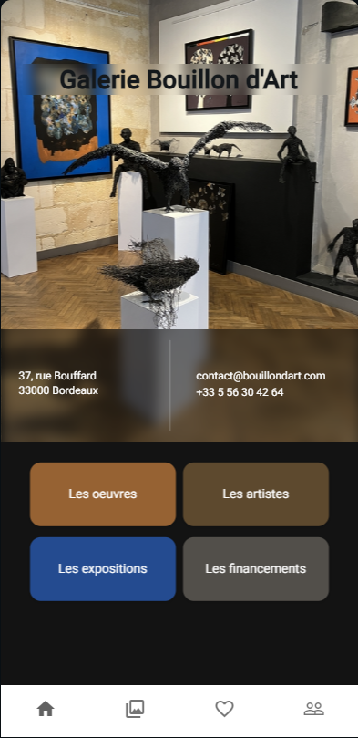 Page accueil APP bouillon d'art