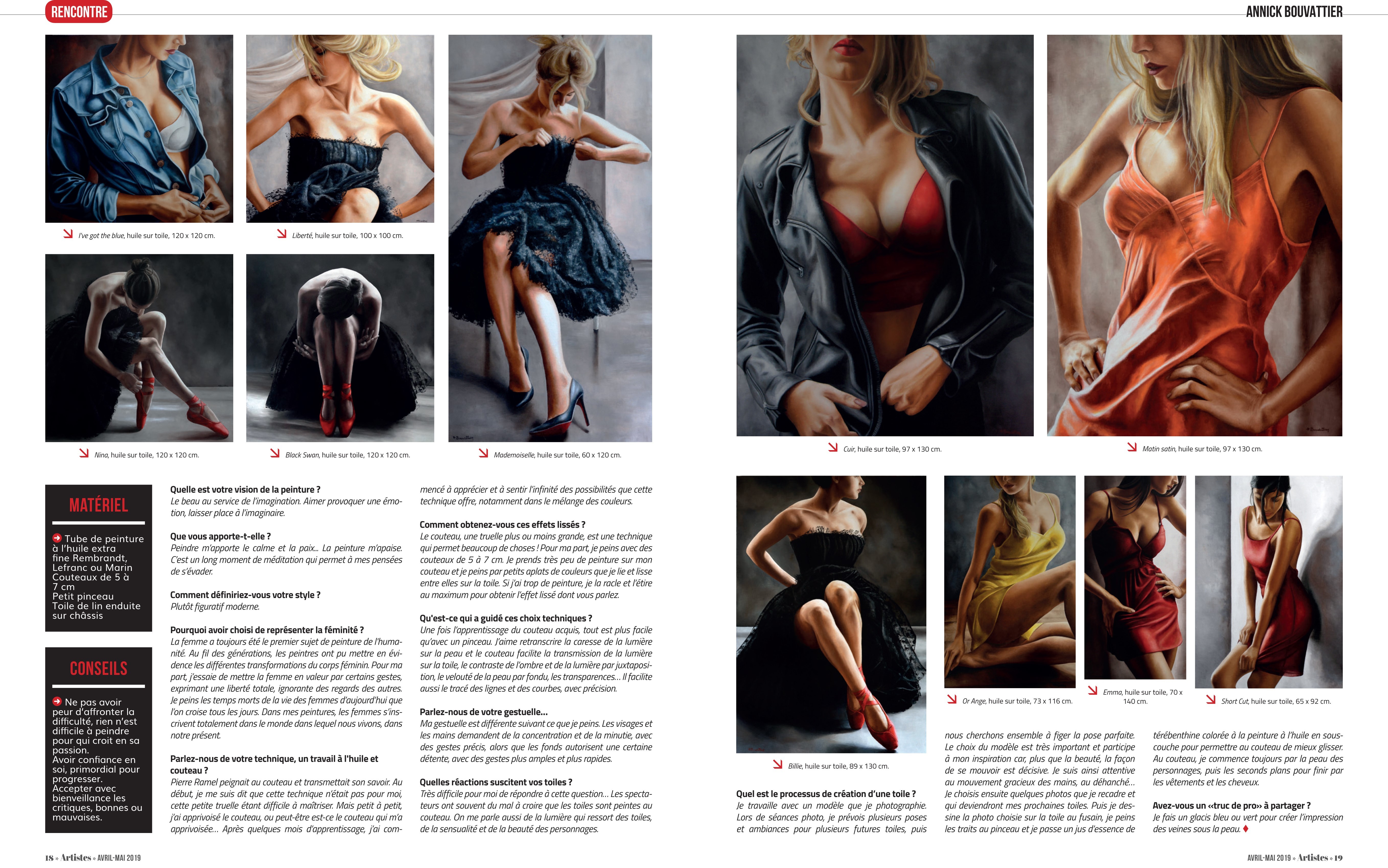 Article Annick Bouvattier magazine "Artsites" mai 2019