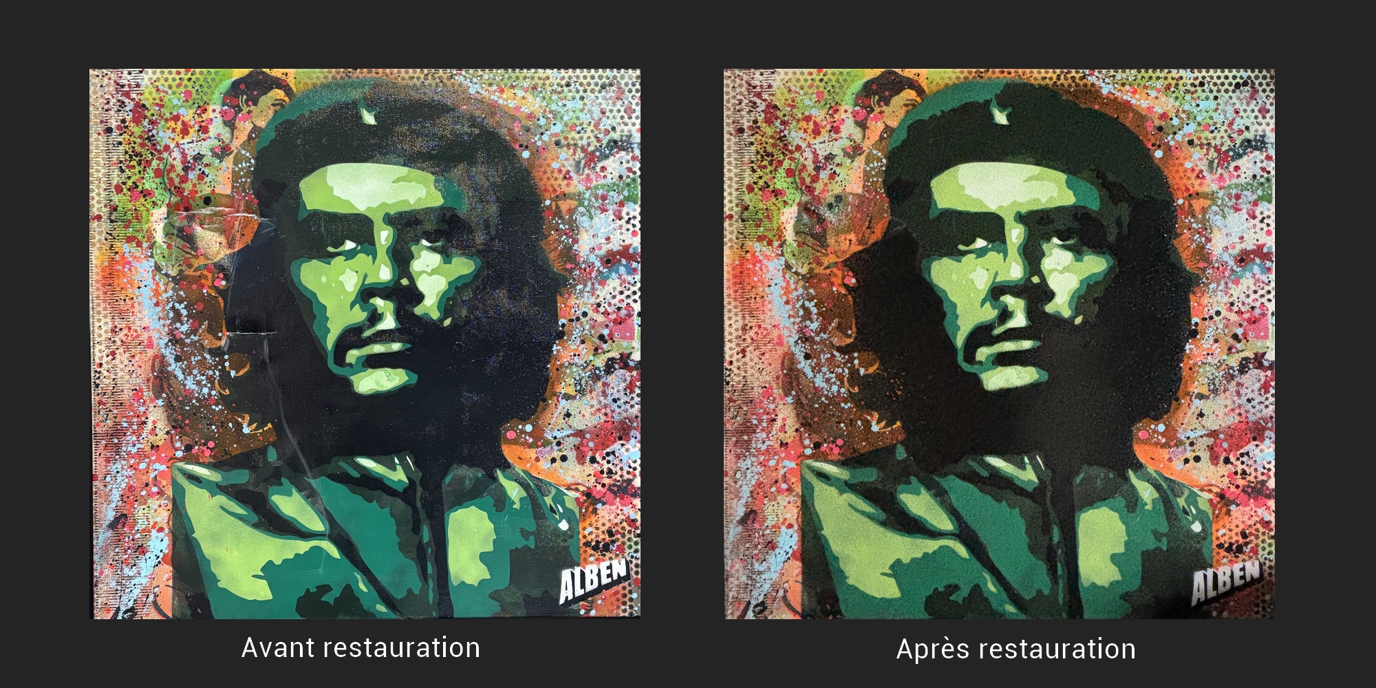 Restauration tableau d'Alben